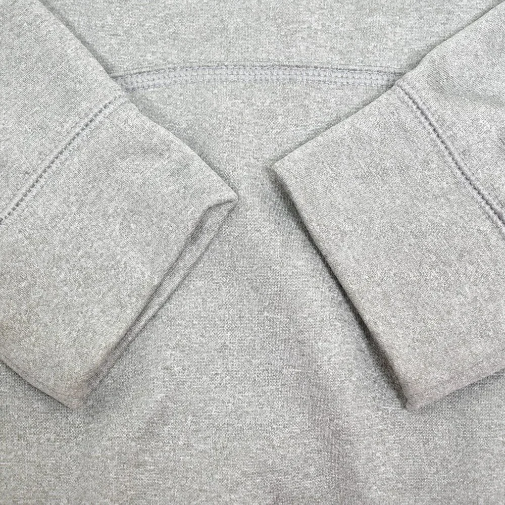 NIKE Hoodie Sweatshirt Pullover Mens M Therma Fit Gray Spell Out Fleece Athletic